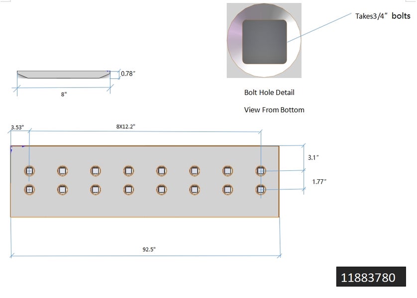 11883780 | Volvo Cutting Edges-92.52" LONG