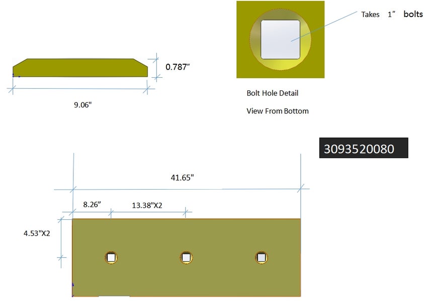 3093520080 | Kawasaki Cutting Edges-41.65" LONG