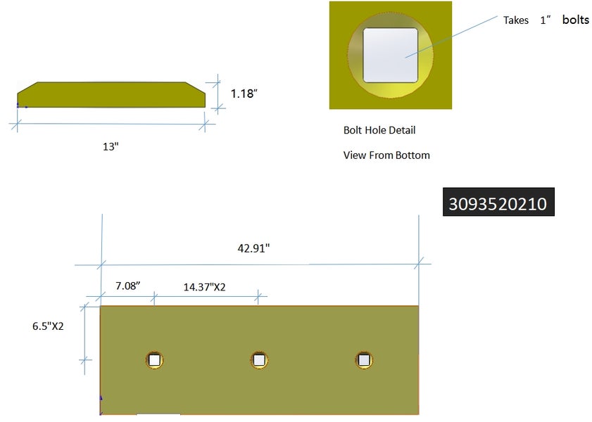 3093520210 | Kawasaki Cutting Edges-42.92" LONG