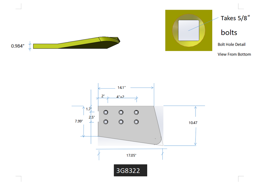 3G8322 | Caterpillar End Bits-HOT CUPPED