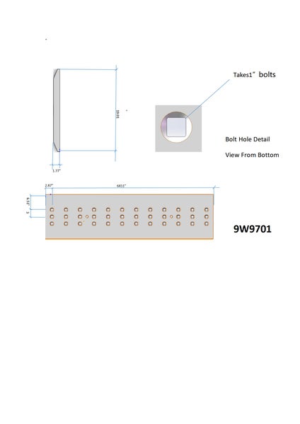 9W9701 | Caterpillar Cutting Edges-71.75" LONG