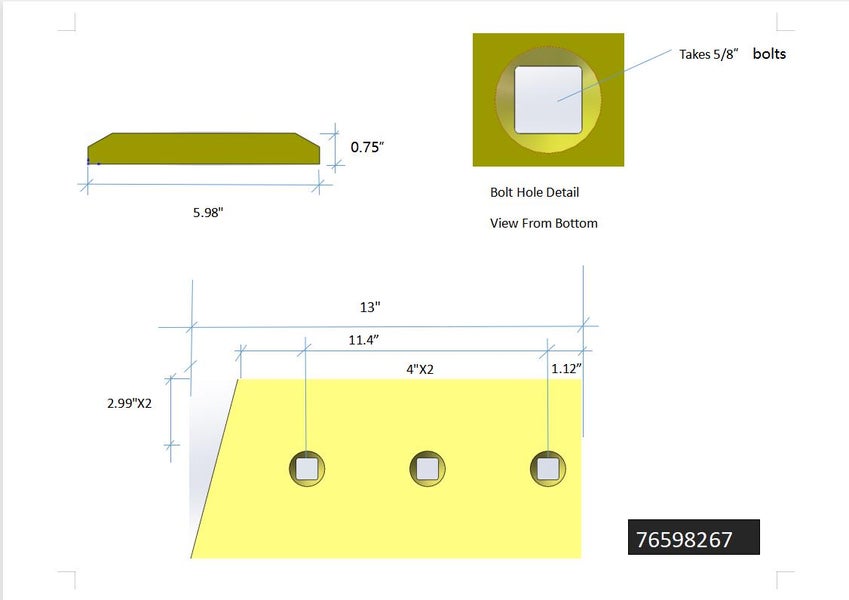 76598267 | New Holland End Bits-RH 3 BOLT