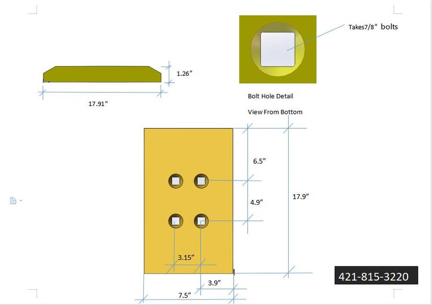 421-815-3220 | Komatsu Cutting Edges-11.22" LONG