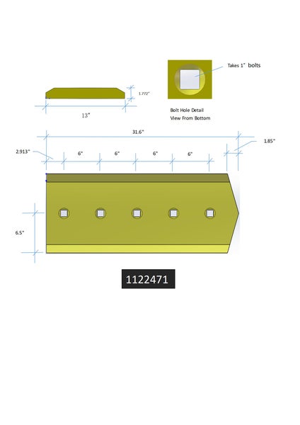 1122471 | Caterpillar Cutting Edges-31.50" LONG