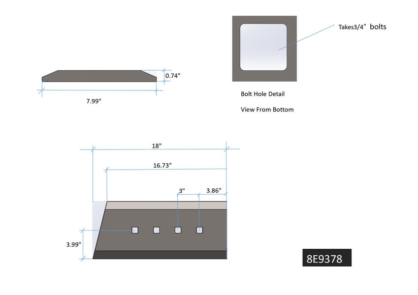 8E9378 | Caterpillar End Bits-LEVEL CUT
