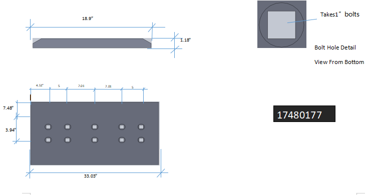 Copy of 17480177 | Volvo Cutting Edges-33.03" LONG