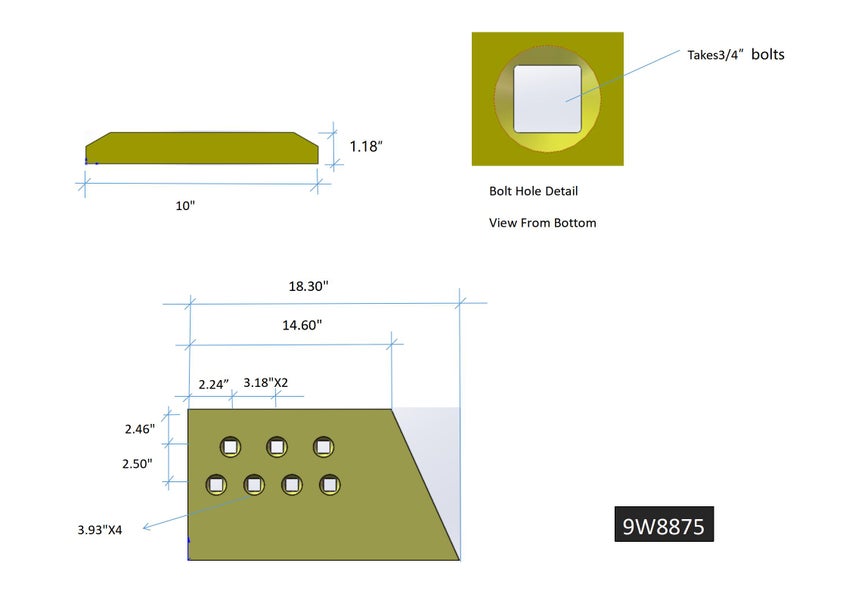 9W8875 | Caterpillar End Bits-LEVEL CUT