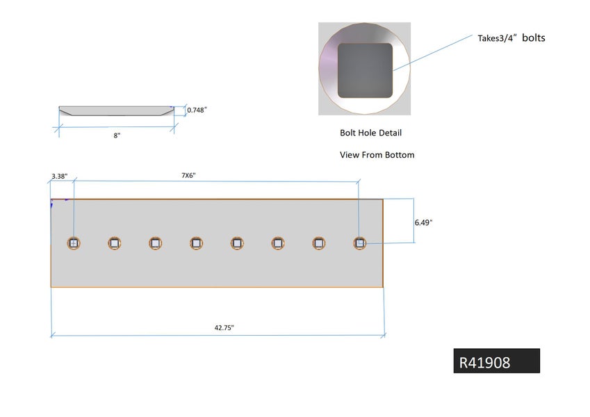 R41908 | Case Cutting Edges-42.75" LONG