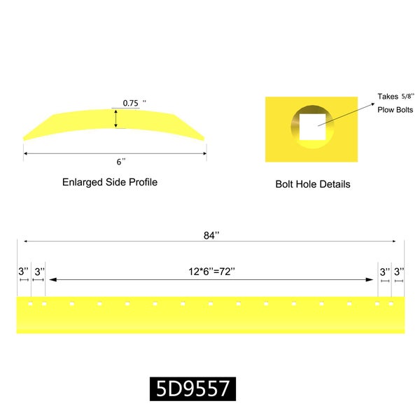 5D-9557 | Caterpillar Grader Blades-7 FT LONG GRADER BLADE