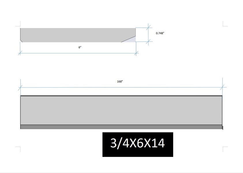 3/4 x 6 x 14 | Caterpillar Cutting Edges