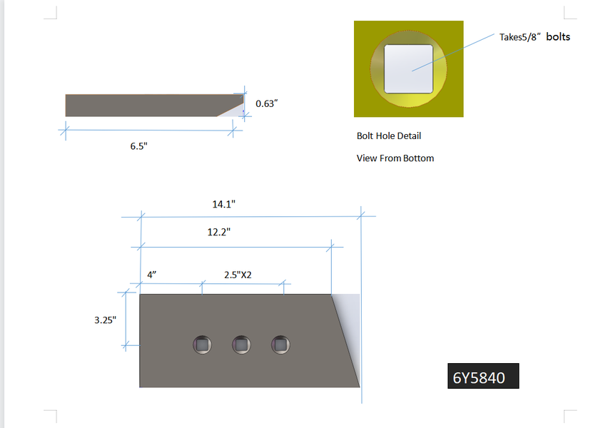 6Y5840 | Caterpillar End Bits