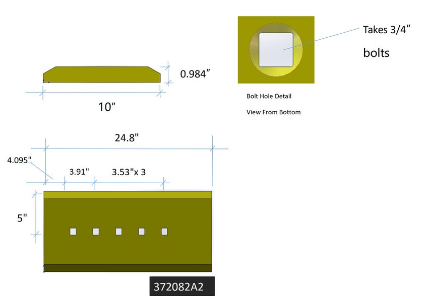 372082A2 | Case Cutting Edges-24.76" LONG