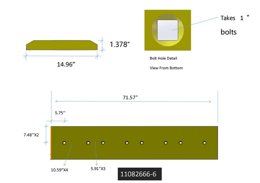 11082666-6 | Volvo Cutting Edges-71.57" LIP