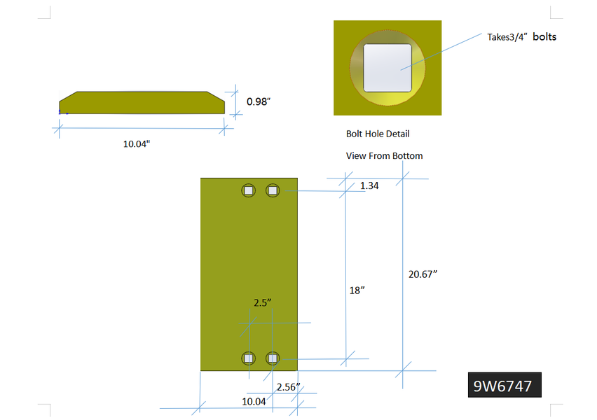 9W6747 | Caterpillar Heel Plates