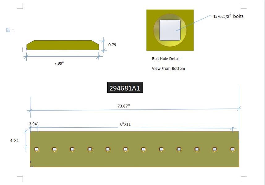 294681A1 | Case Cutting Edges-73.90" LONG