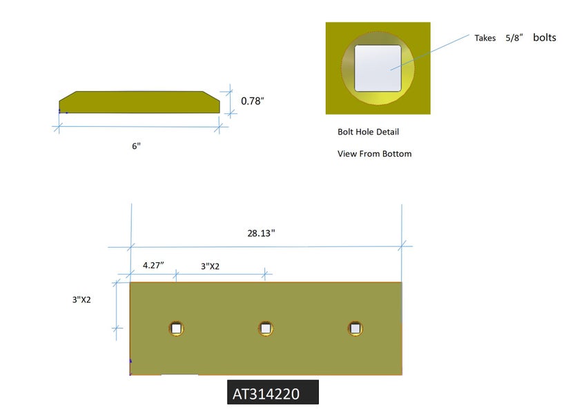 AT314220 | John Deere Cutting Edges-27.39" LONG