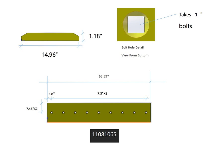 11081065 | Volvo Cutting Edges-65.60 Length