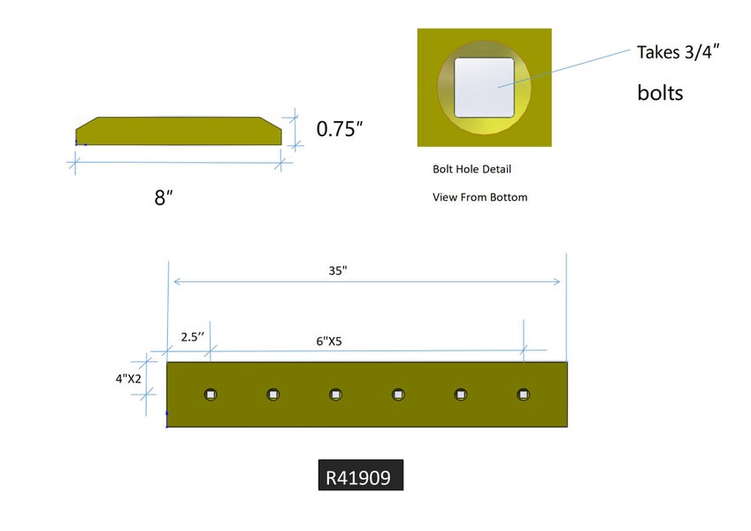 R41909 | Case Cutting Edges-35" LONG