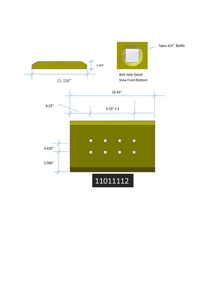 11011112 | Volvo Cutting Edges-24.50" LIP