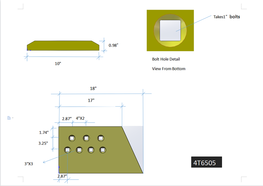 4T6505 | Caterpillar End Bits-LEVEL CUT