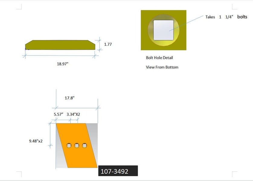 107-3492 | Caterpillar Segments-3 BOLT
