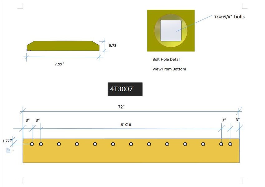 4T3007 | Caterpillar Grader Blades