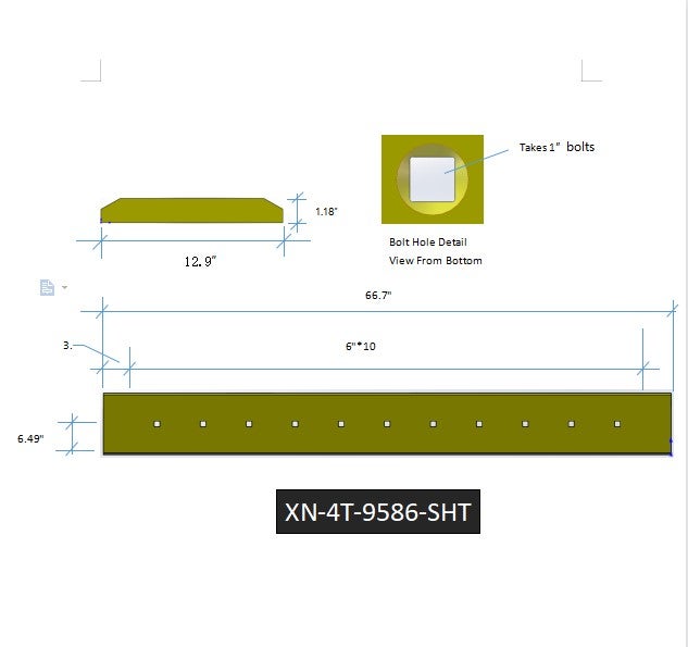 4T9586 | Caterpillar Cutting Edges-66.63" LONG