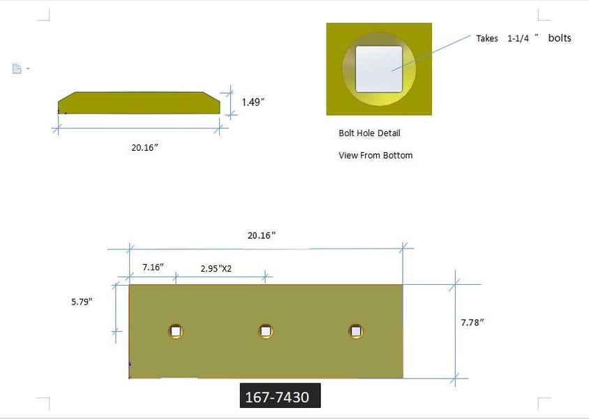 167-7430 | Caterpillar Cutting Edges