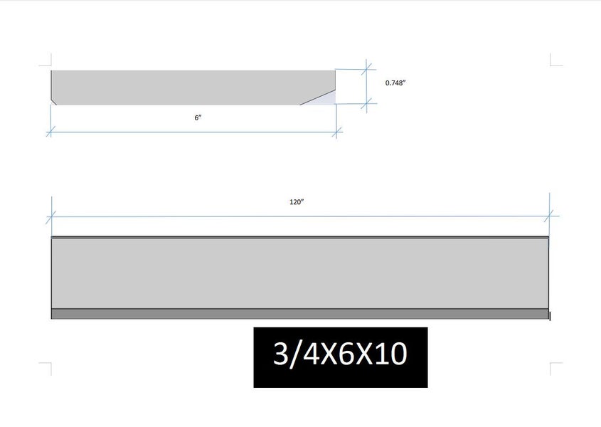 3/4 x 6 x 10 | Caterpillar Cutting Edges