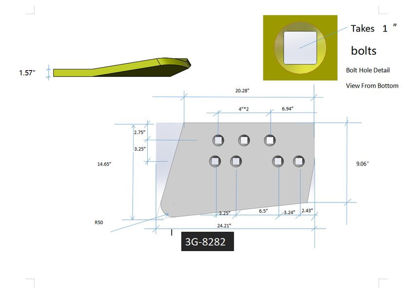 3G8282 | Caterpillar End Bits-HOT CUPPED