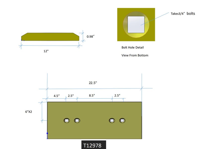 T129786 | John Deere Cutting Edges-22.33" LONG