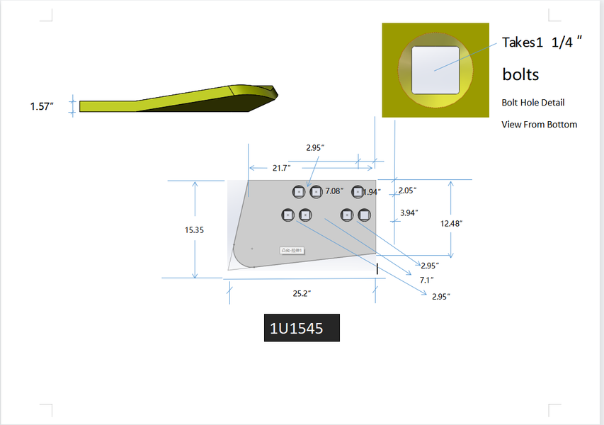 1U1545 | Caterpillar End Bits-HOT CUPPED