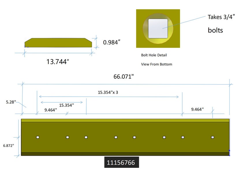 11156766 | Volvo Cutting Edges-66.22" LIP