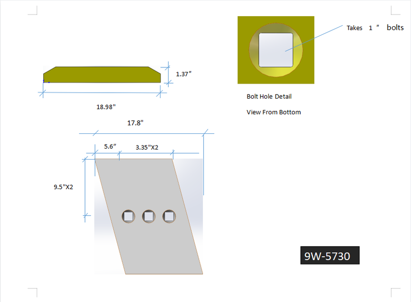 9W5730 | Caterpillar Segments-3 BOLT