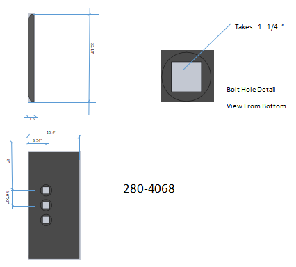 280-4068 | Caterpillar Cutting Edges-22.13 INCHES LONG