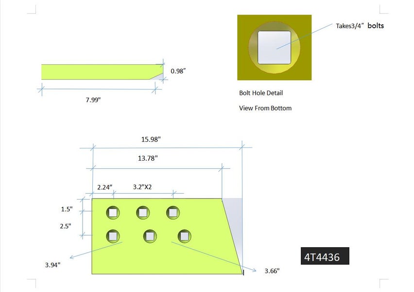 4T4436 | Caterpillar End Bits-LEVEL CUT