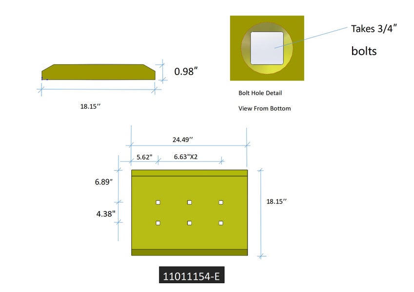 11011154 | Volvo Cutting Edges-24.50" LIP