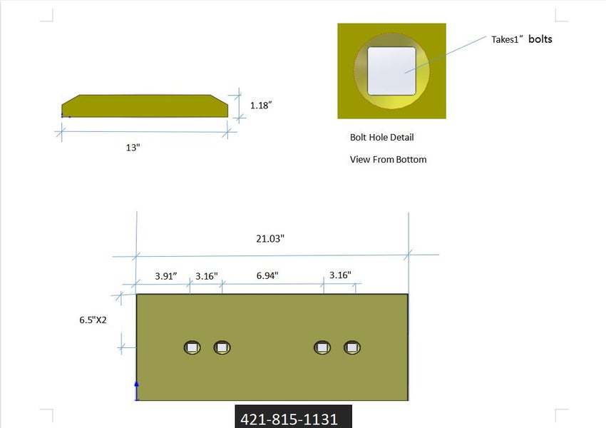 421-815-1131 | Komatsu Cutting Edges-21" LONG