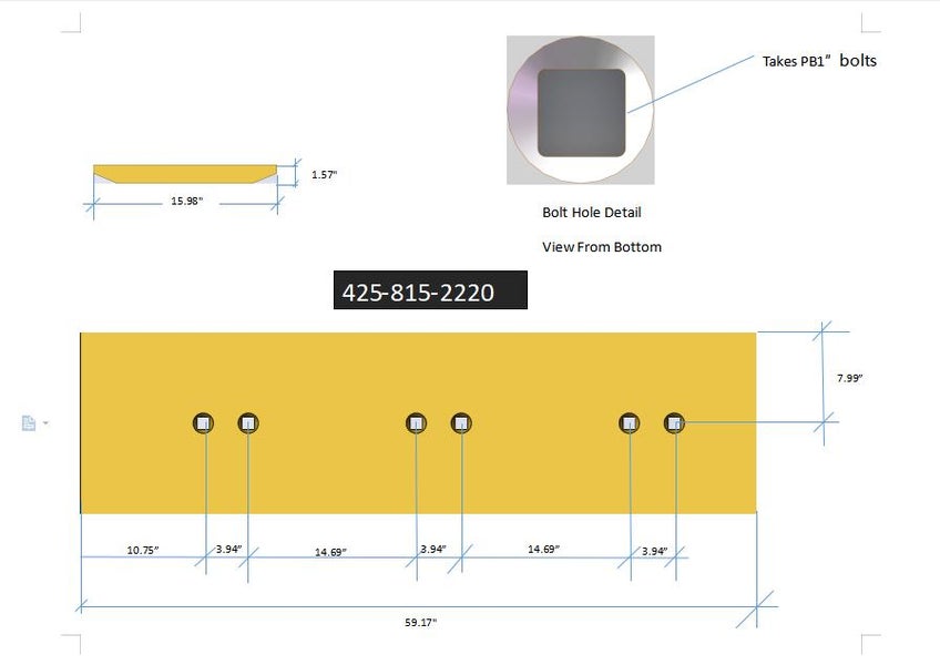425-815-2220 | Komatsu Cutting Edges-59.17" LONG