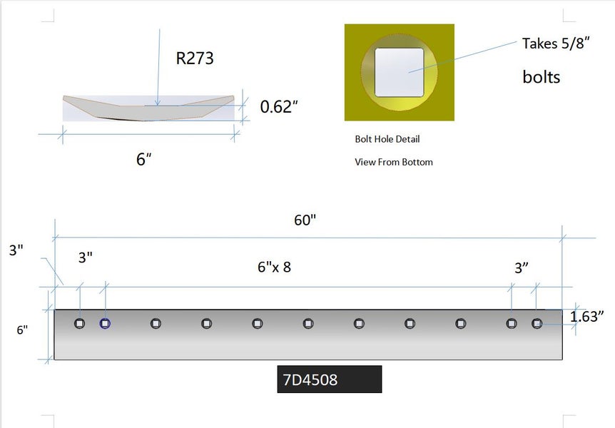 7D4508 | Caterpillar Grader Blades