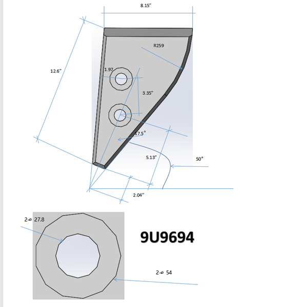 9U9694 | Caterpillar Ripper Shank Noses & Bucket Tooth Adapter