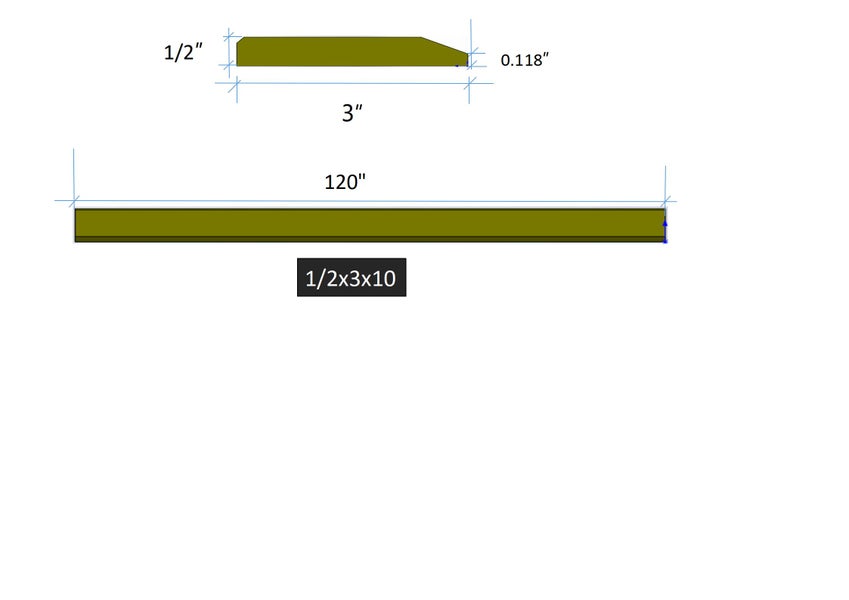 1/2 X 3 X 10 | Caterpillar Cutting Edges