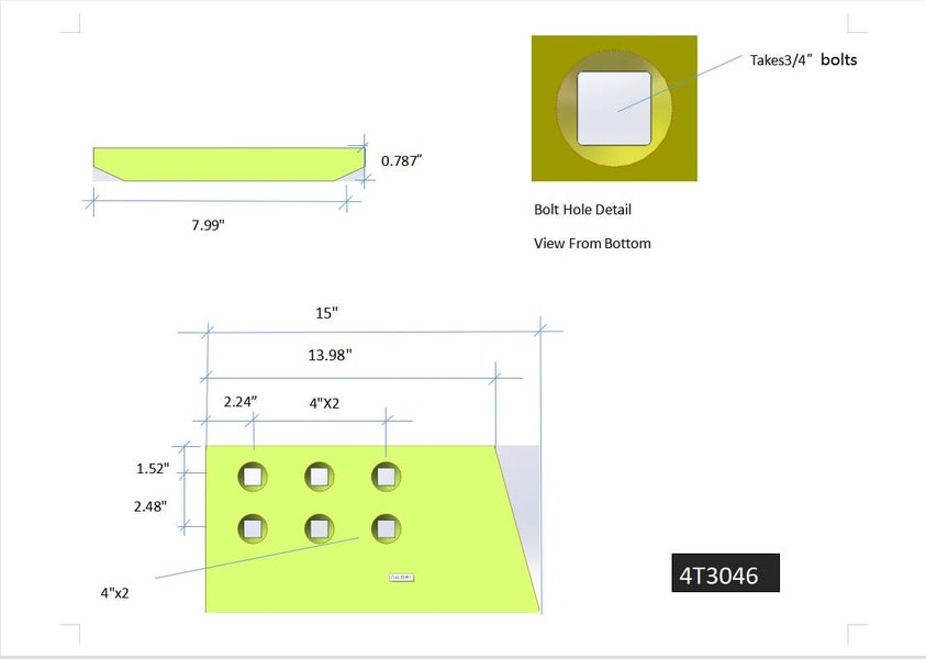 4T3046 | Caterpillar End Bits-LEVEL CUT