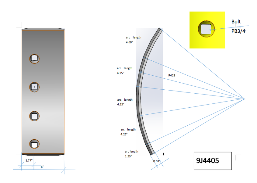 9J4405 | Caterpillar Grader Blades