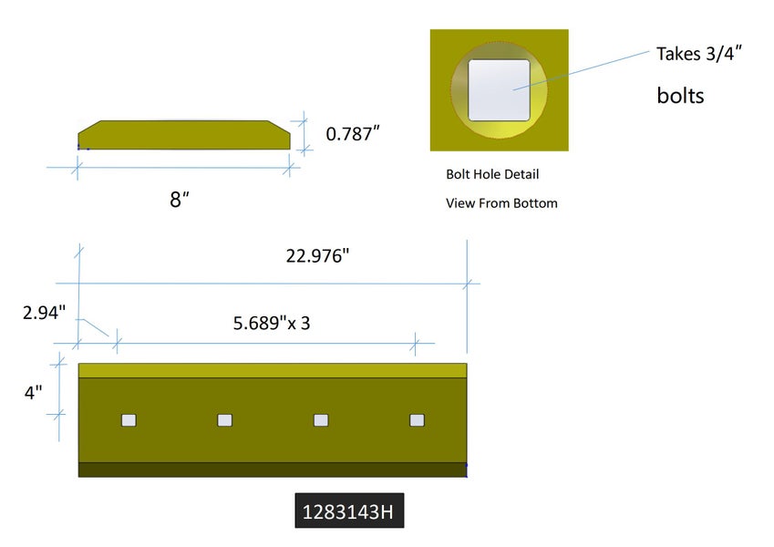 1283143H1 | Komatsu End Bits-LEVEL CUT