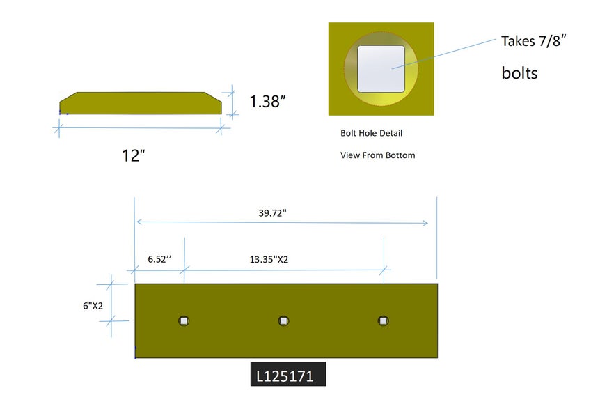 L125171 | Case Cutting Edges-39.72" LONG