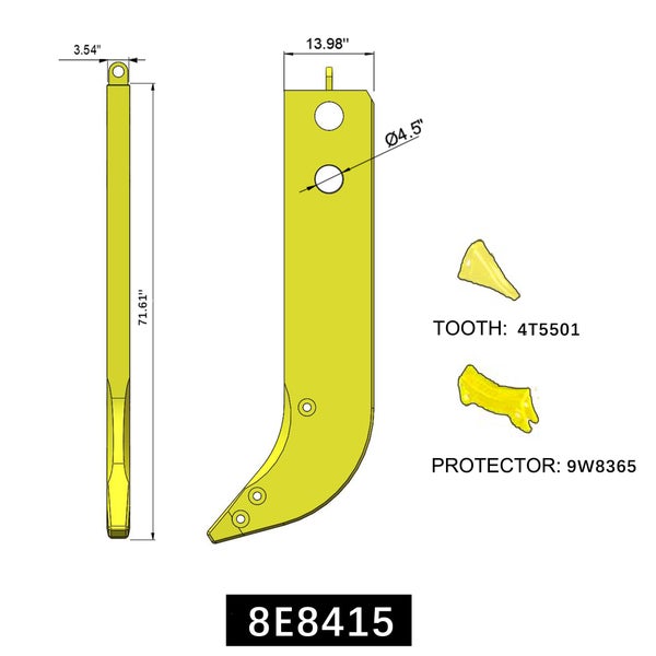 8E8415 | Caterpillar Ripper Shanks-71.60" LONG