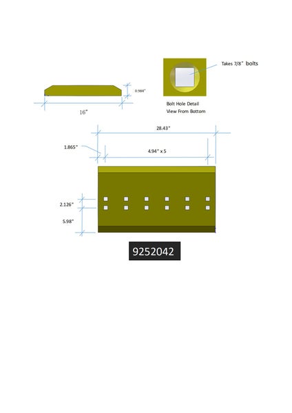 9252042 | Terex Cutting Edges