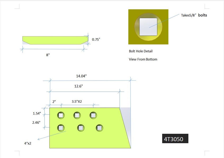 4T3050 | Caterpillar End Bits-LEVEL CUT