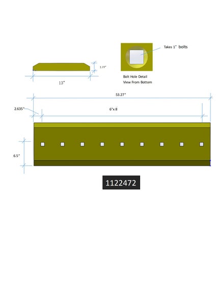 1122472 | Caterpillar Cutting Edges-53.25" LONG
